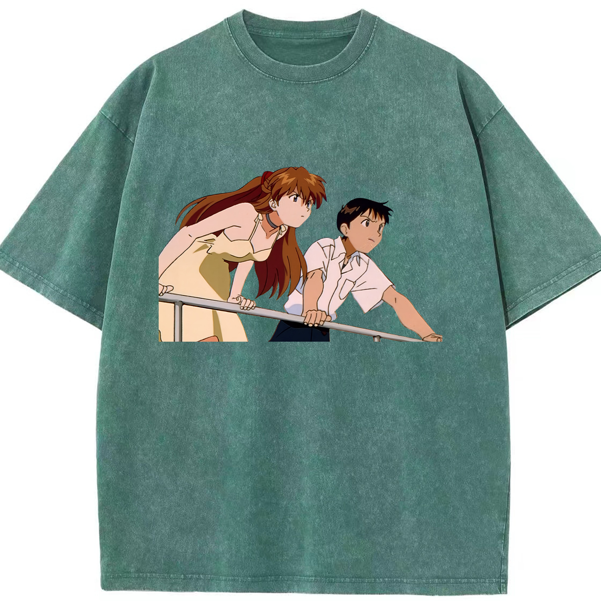 （画像用） EVA 新世紀エヴァンゲリオン 綿100% ヴィンテージ風 半袖Tシャツ（フロントプリント）